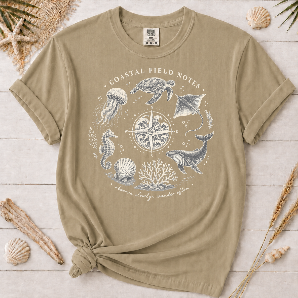 Coastal Field Notes Nautical Graphic Tee