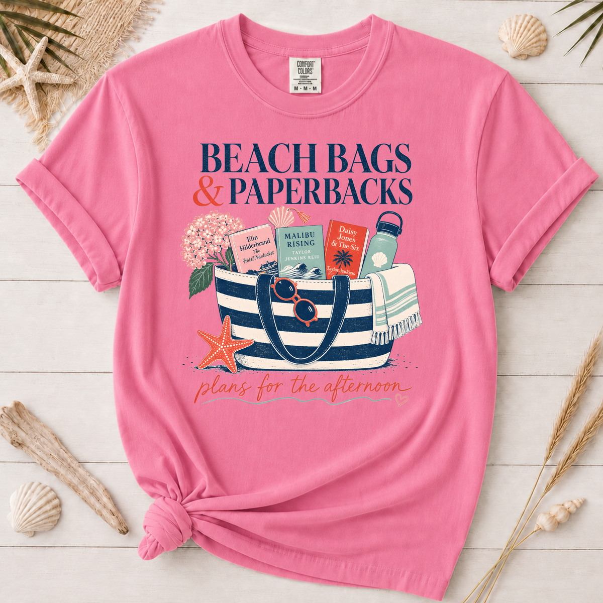 Beach Bags and Paperbacks Book Lover Graphic Tee