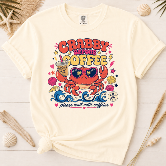 Crabby Before Coffee Graphic Tee