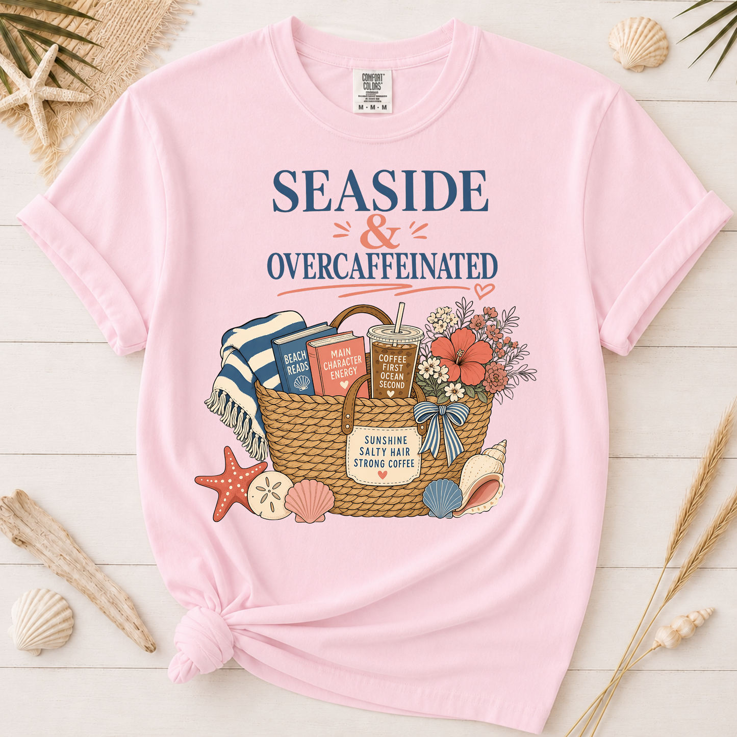 Seaside & Overcaffeinated Graphic Tee