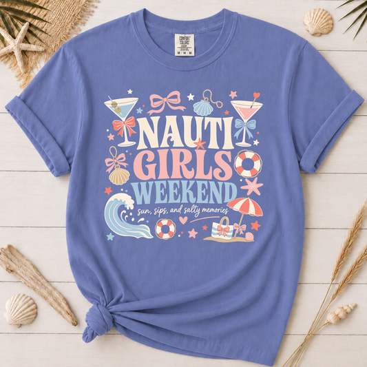 Nauti Girls' Weekend Coastal Graphic Tee