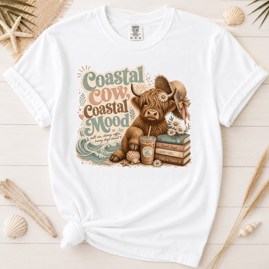 Coastal Cow, Coastal Mood Graphic Tee