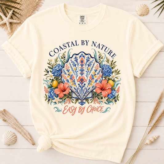 Coastal by Nature Easy by Choice Seashell Graphic Tee