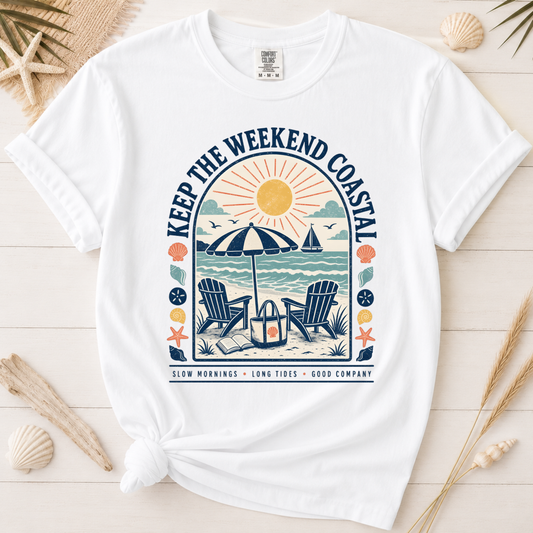 Keep the Weekend Coastal Beach Life Graphic Tee