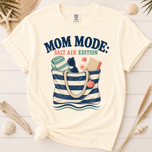 Mom Mode Salt Air Edition Beach Mom Graphic Tee