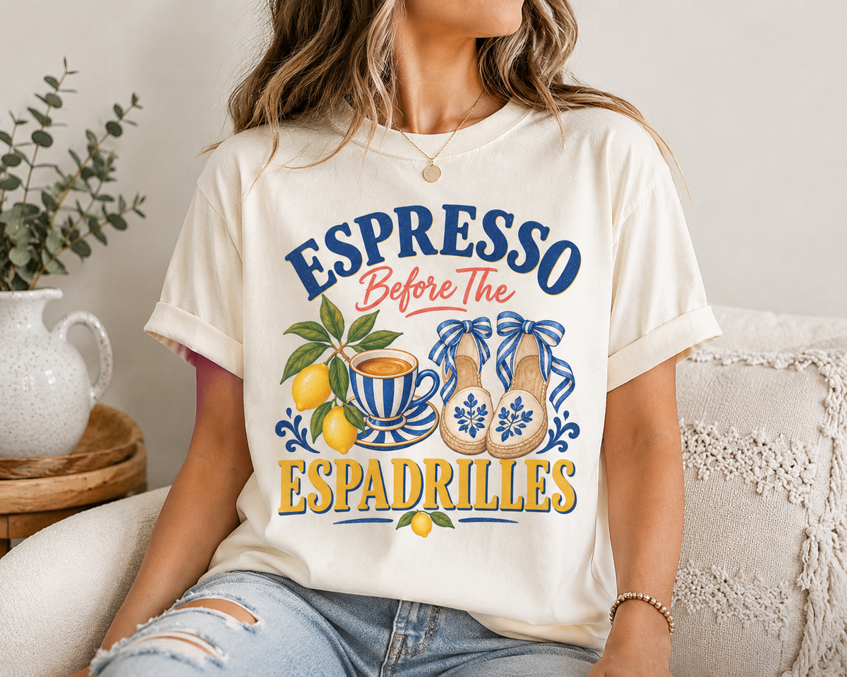 Espresso Before the Espadrilles Italian Summer Graphic Tee