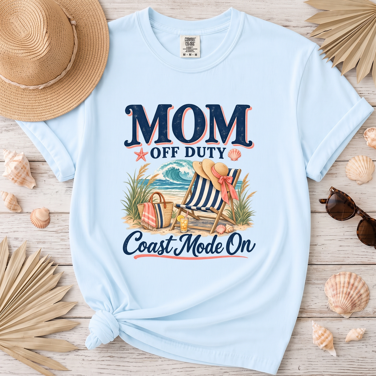 Mom Off Duty Coast Mode On Graphic Tee
