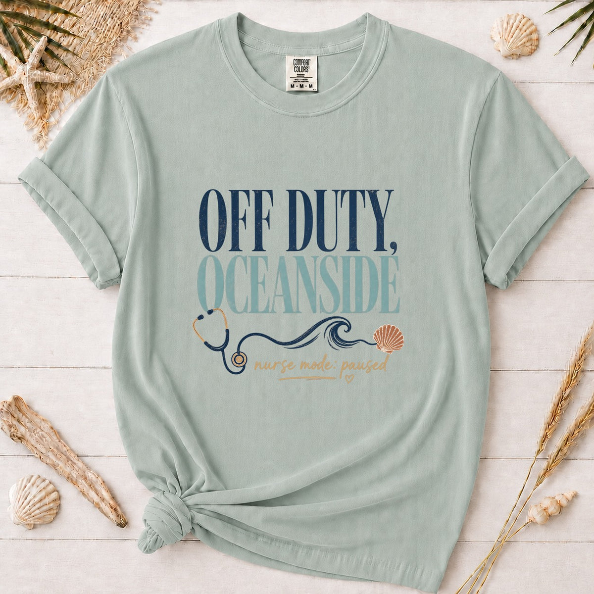 Off Duty Oceanside Coastal Nurse Graphic Tee