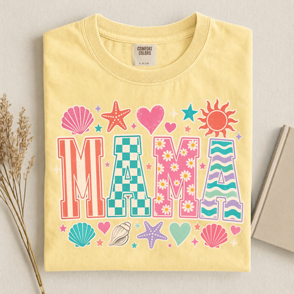 Patterned MAMA Graphic Tee