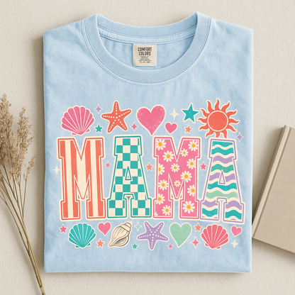 Patterned MAMA Graphic Tee