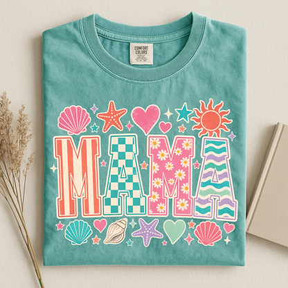 Patterned MAMA Graphic Tee