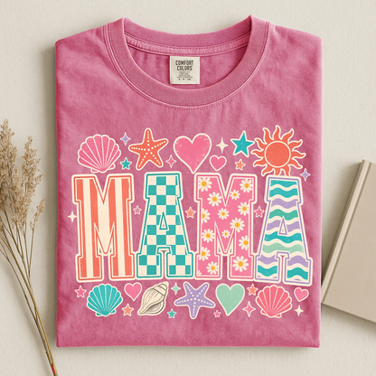 Patterned MAMA Graphic Tee