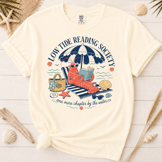 Low Tide Reading Society Graphic Tee for Book Lovers