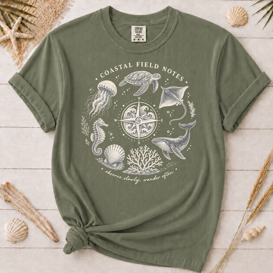 Coastal Field Notes Nautical Graphic Tee