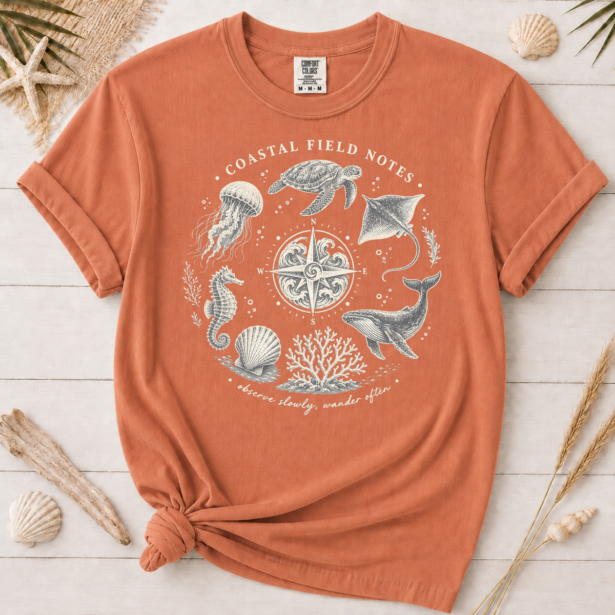 Coastal Field Notes Nautical Graphic Tee