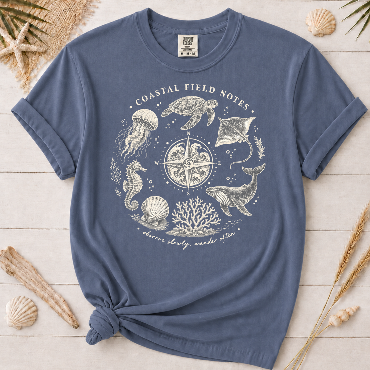 Coastal Field Notes Nautical Graphic Tee