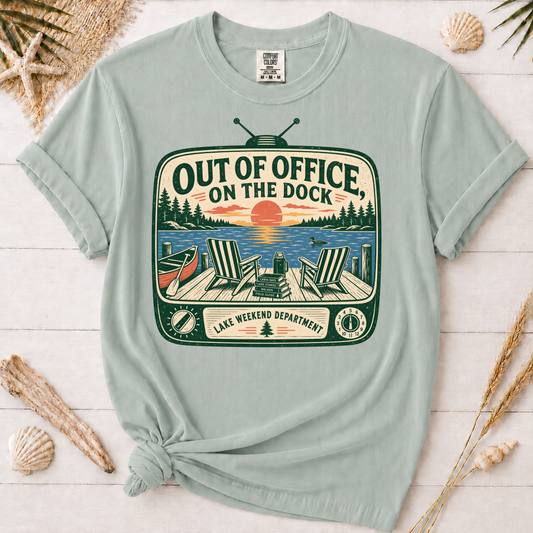 Out of Office on the Dock Graphic Tee