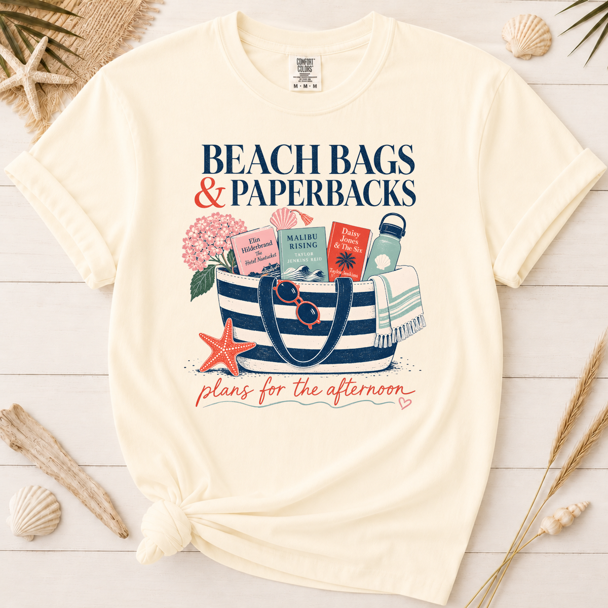 Beach Bags and Paperbacks Book Lover Graphic Tee