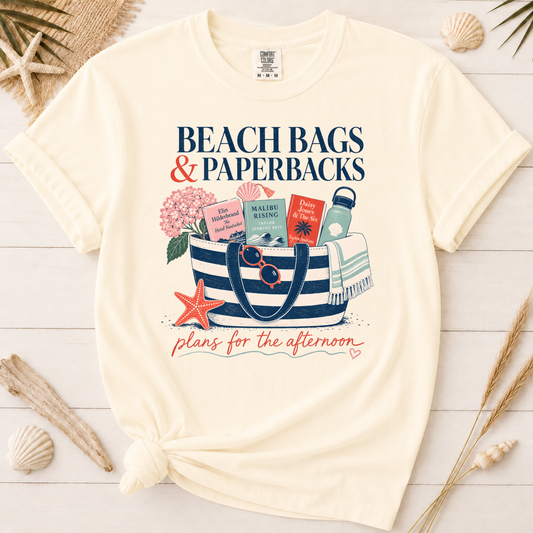 Beach Bags and Paperbacks Book Lover Graphic Tee