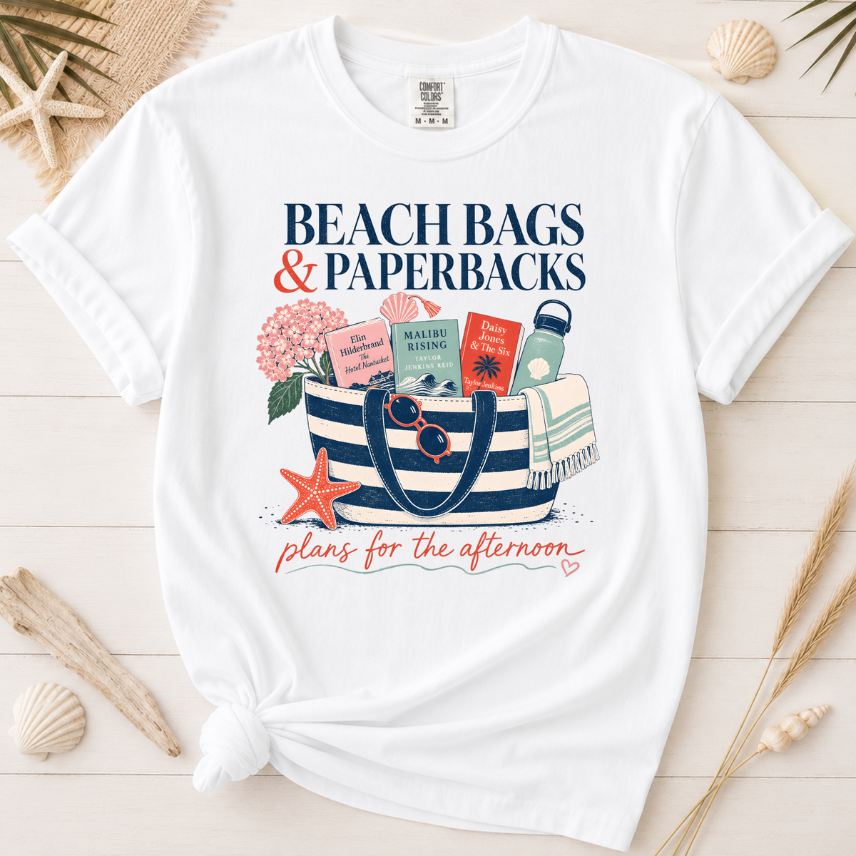 Beach Bags and Paperbacks Book Lover Graphic Tee