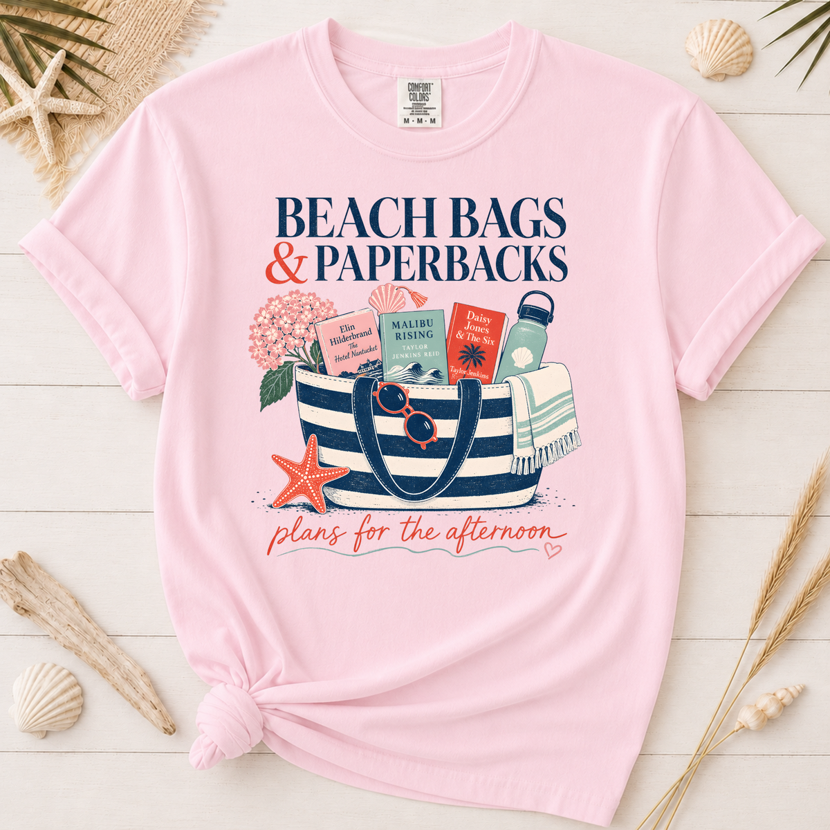 Beach Bags and Paperbacks Book Lover Graphic Tee