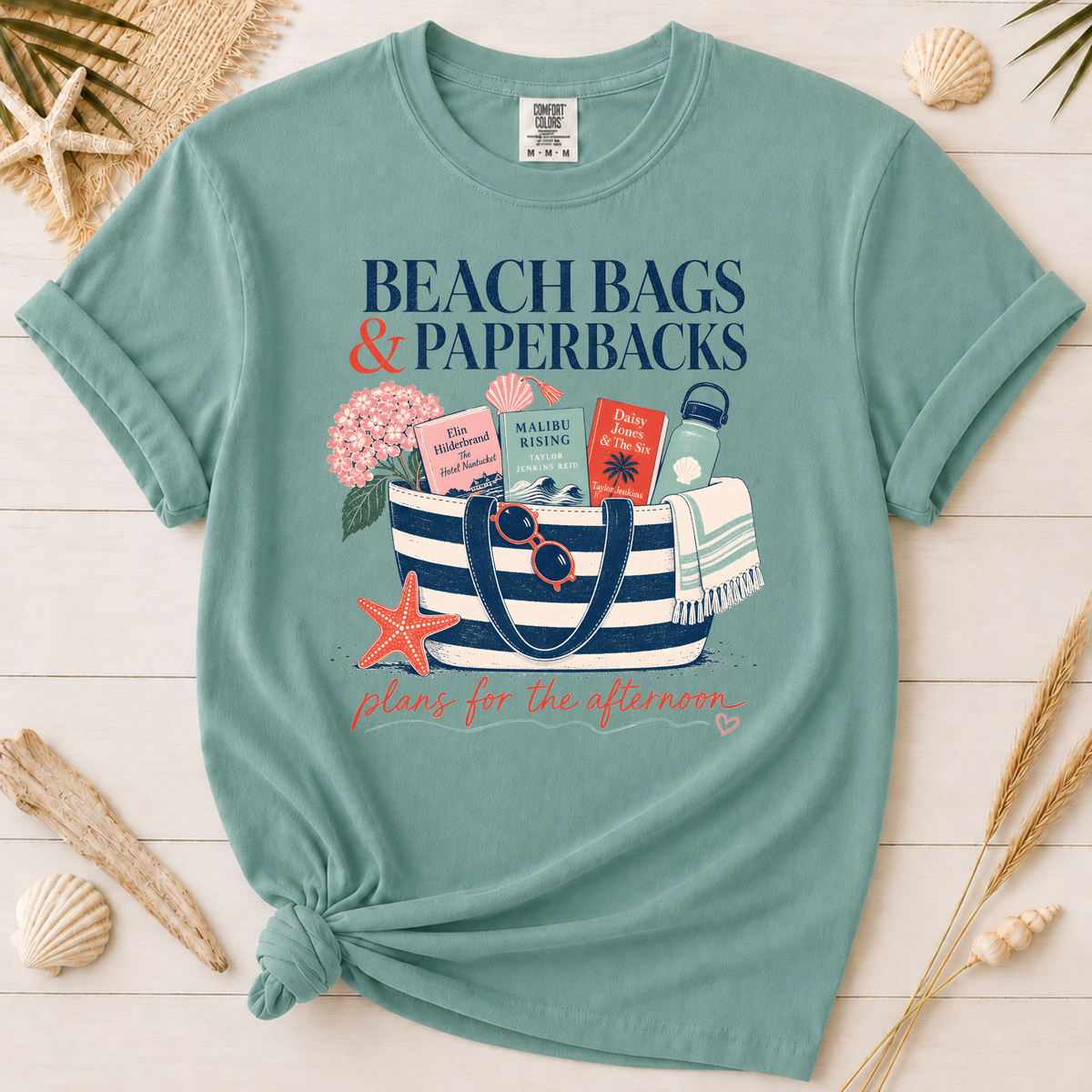 Beach Bags and Paperbacks Book Lover Graphic Tee