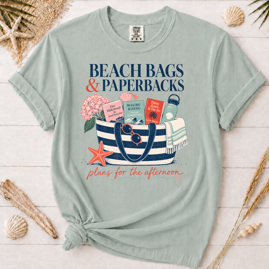Beach Bags and Paperbacks Book Lover Graphic Tee