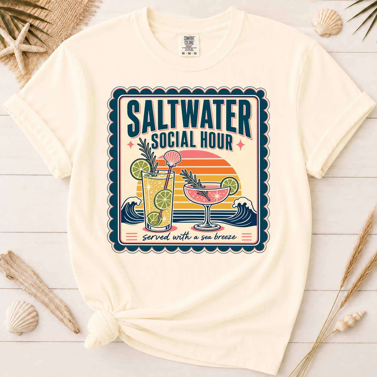 Saltwater Social Hour Coastal Graphic Tee