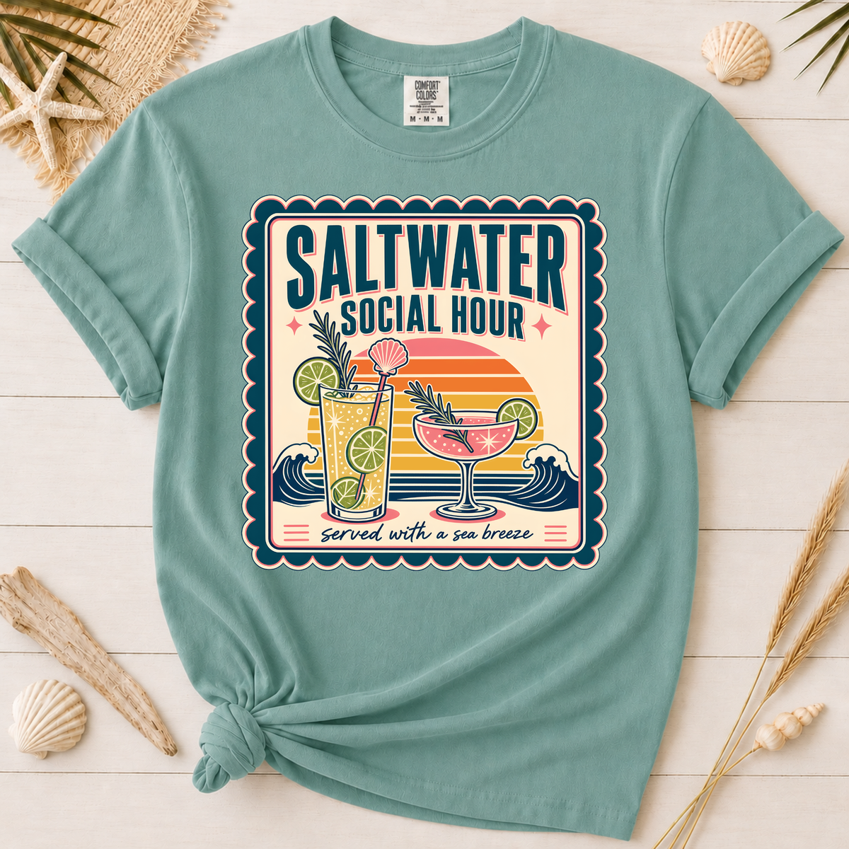 Saltwater Social Hour Coastal Graphic Tee