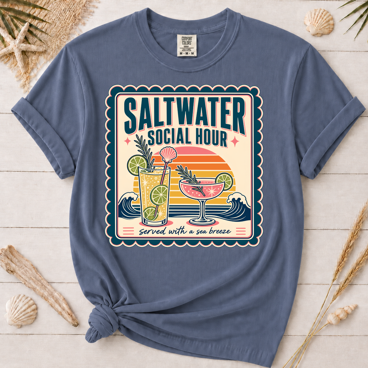 Saltwater Social Hour Coastal Graphic Tee