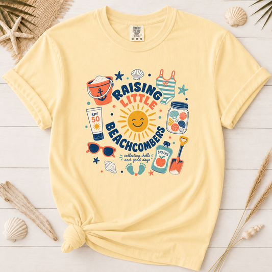 Raising Little Beachcombers Coastal Mom Graphic Tee