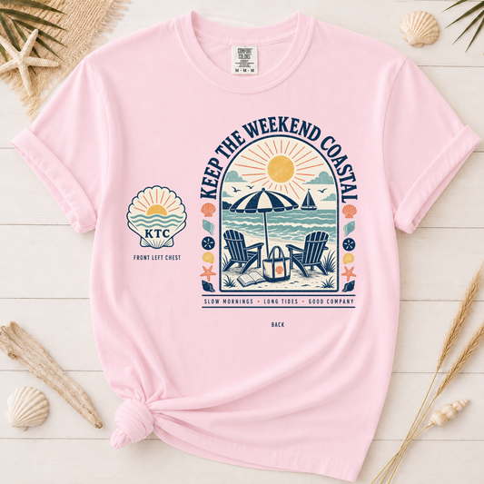 Keep the Weekend Coastal Beach Life Graphic Tee