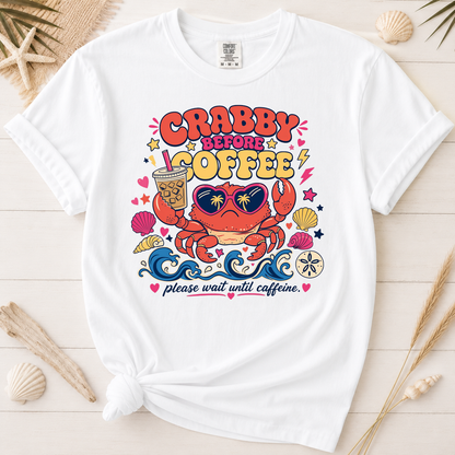 Crabby Before Coffee Graphic Tee