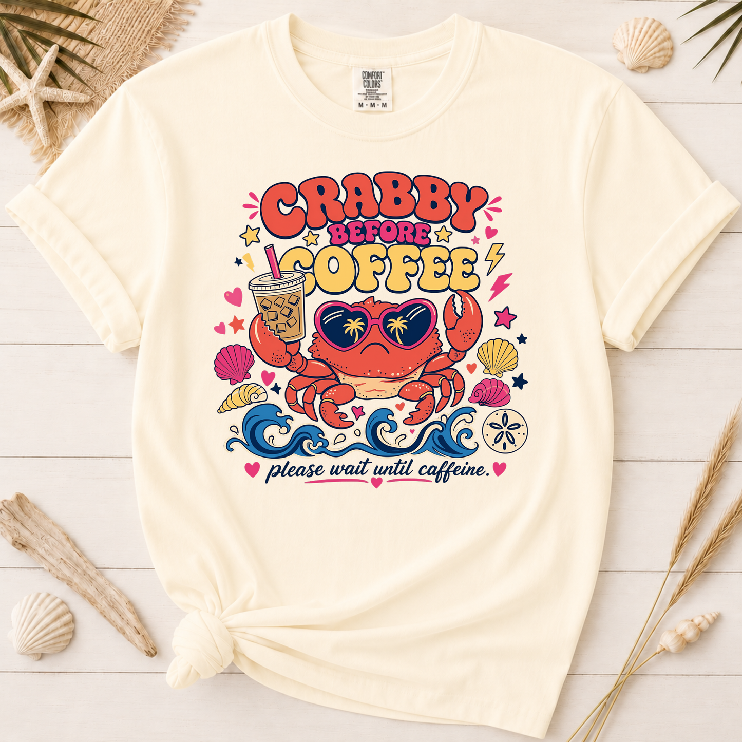 Crabby Before Coffee Graphic Tee