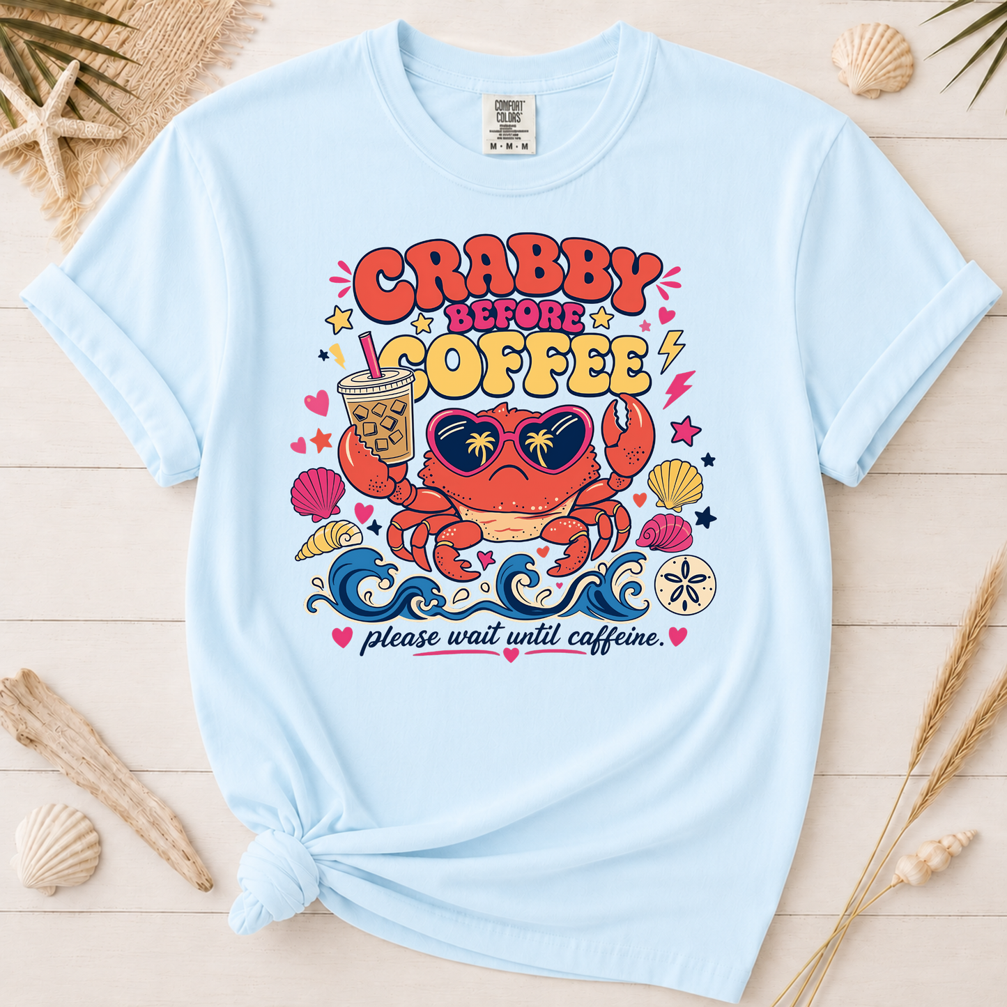 Crabby Before Coffee Graphic Tee