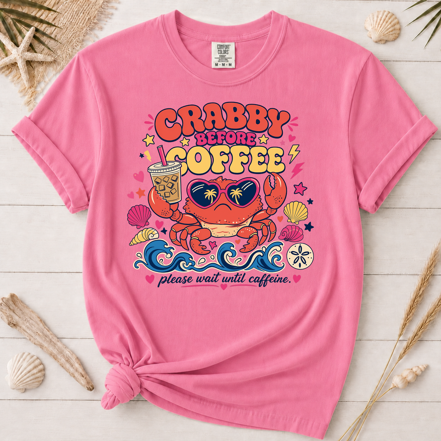 Crabby Before Coffee Graphic Tee