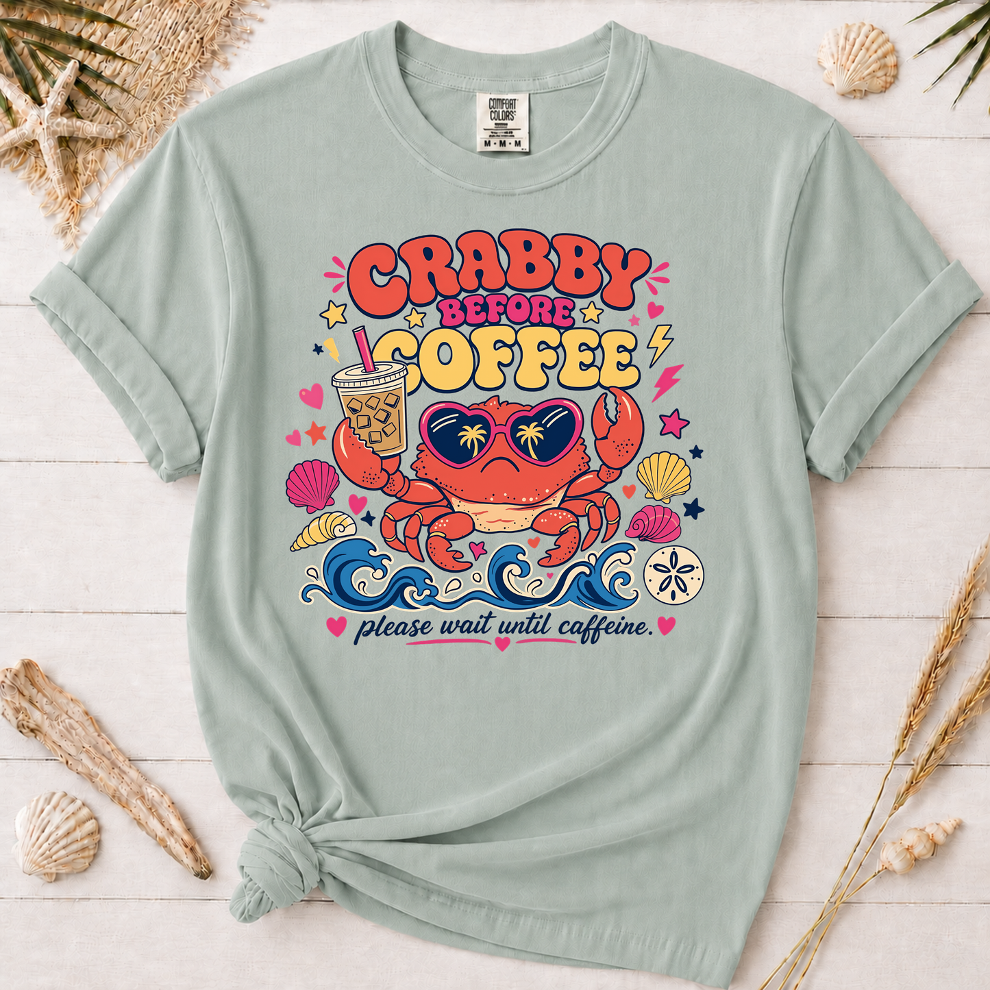 Crabby Before Coffee Graphic Tee