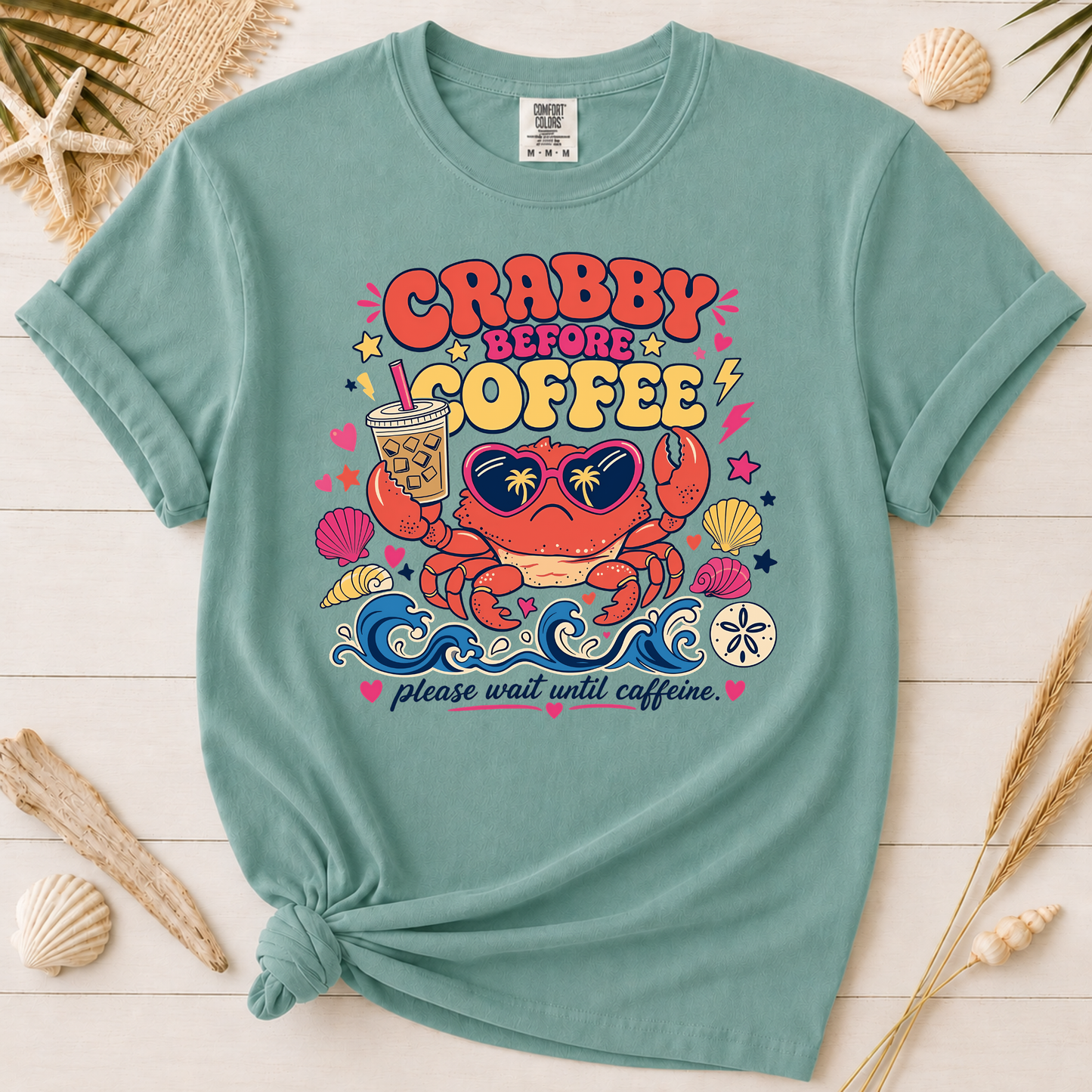 Crabby Before Coffee Graphic Tee