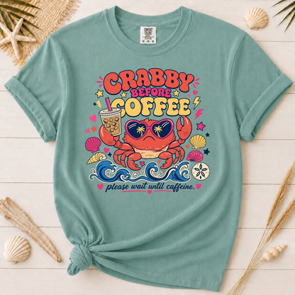 Crabby Before Coffee Graphic Tee
