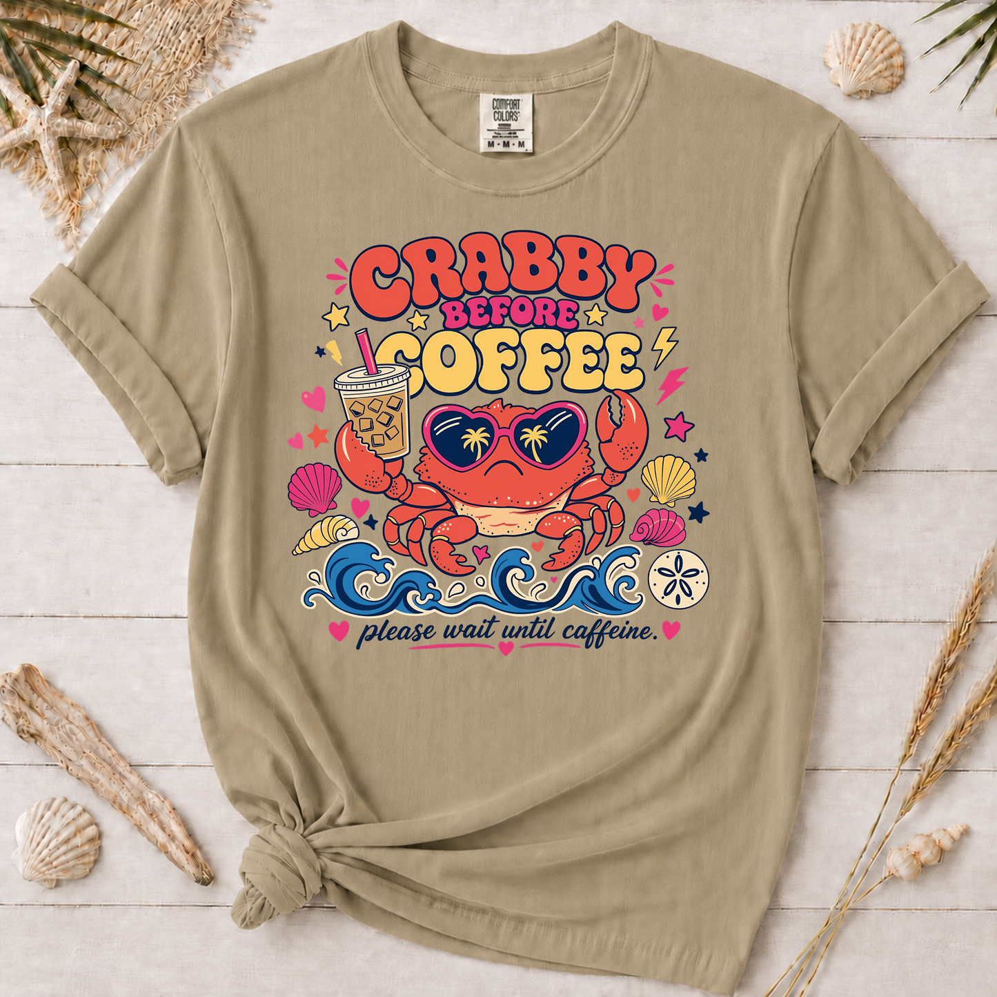 Crabby Before Coffee Graphic Tee