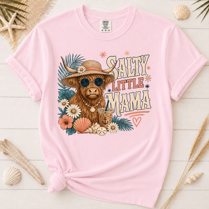Salty Little Mama Highland Cow Graphic Tee