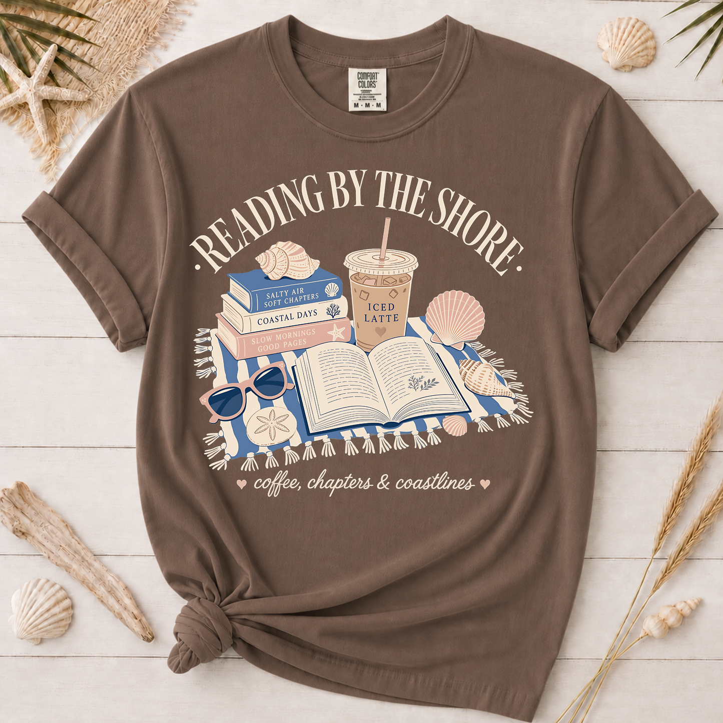 Reading by the Shore Graphic Tee