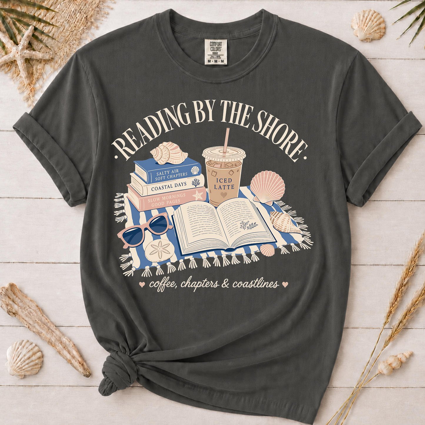Reading by the Shore Graphic Tee