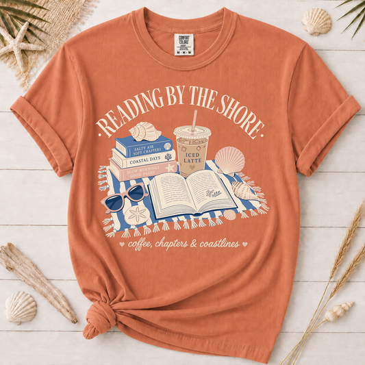 Reading by the Shore Graphic Tee