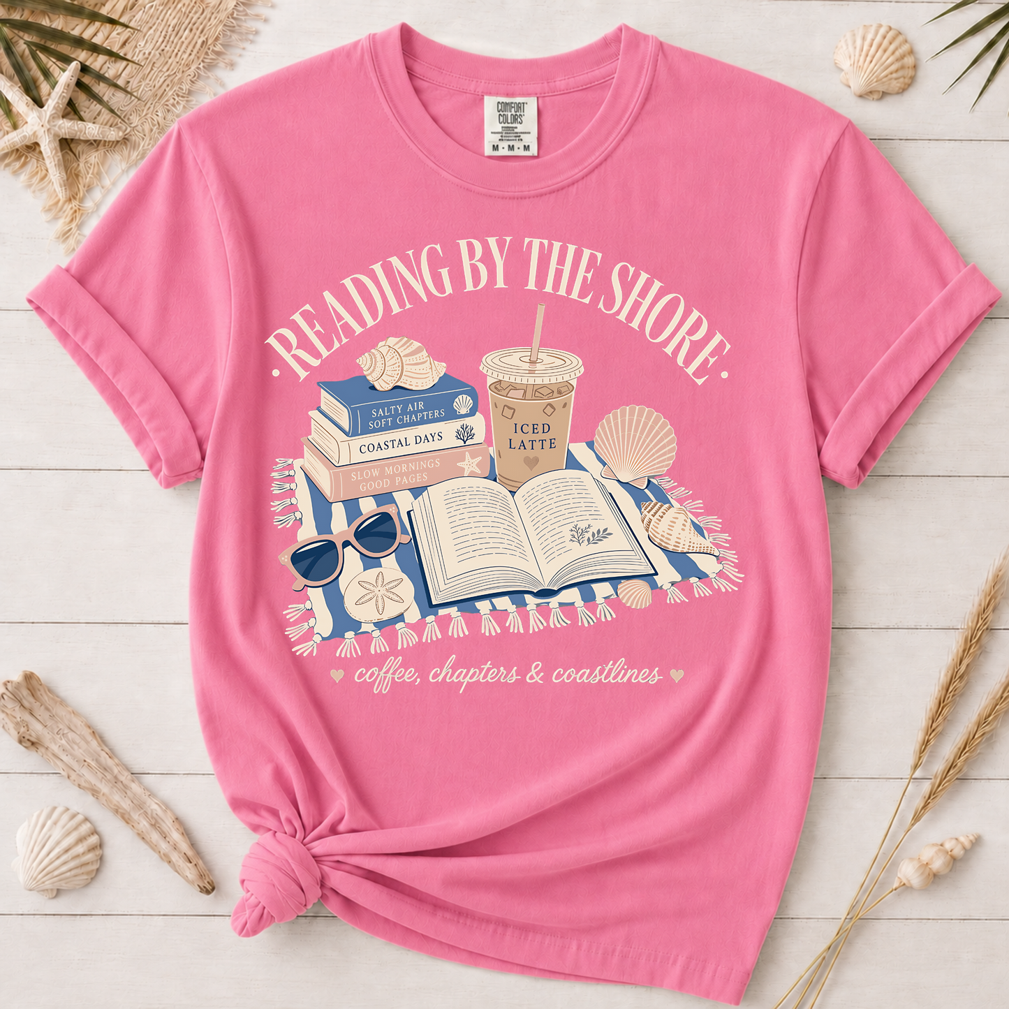 Reading by the Shore Graphic Tee