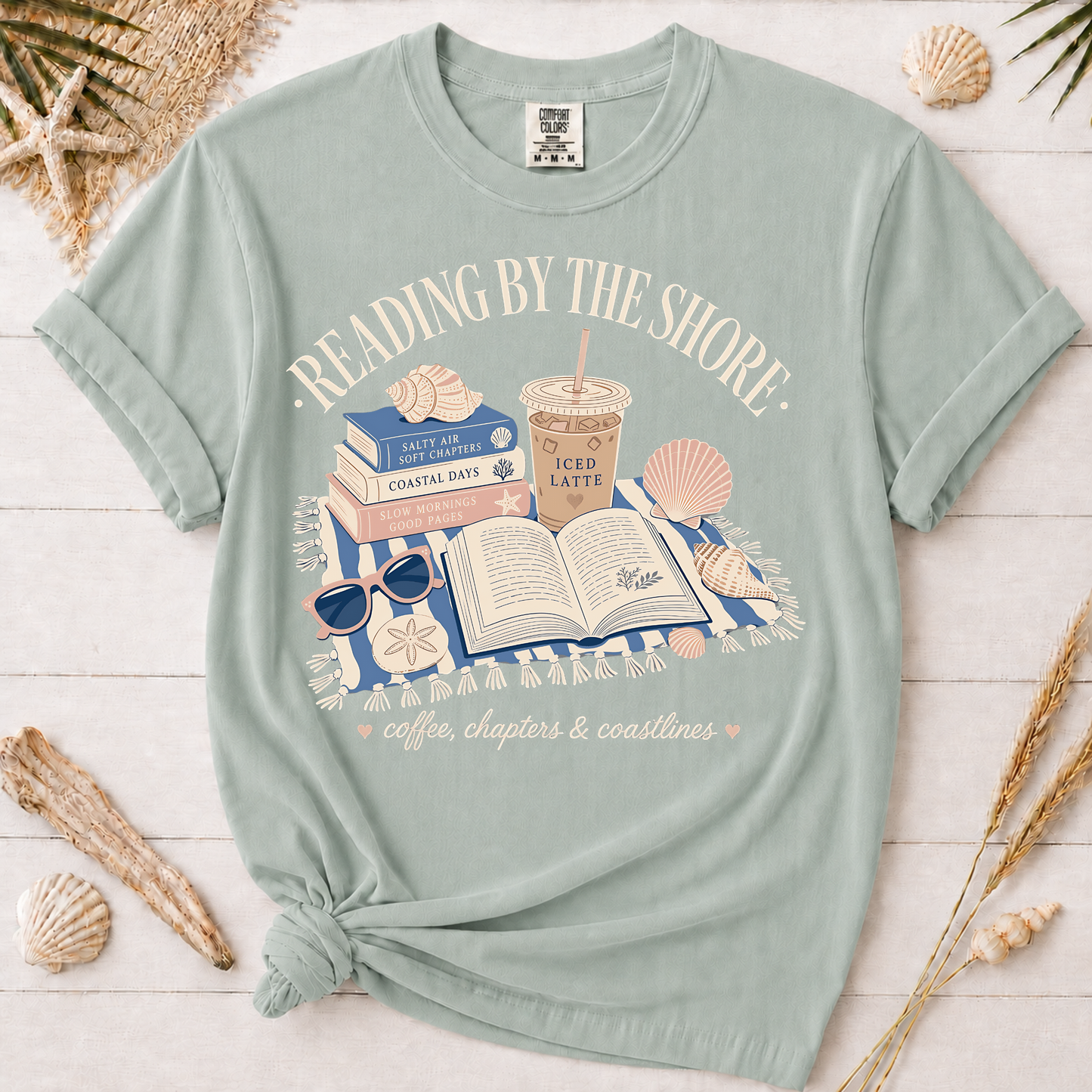 Reading by the Shore Graphic Tee