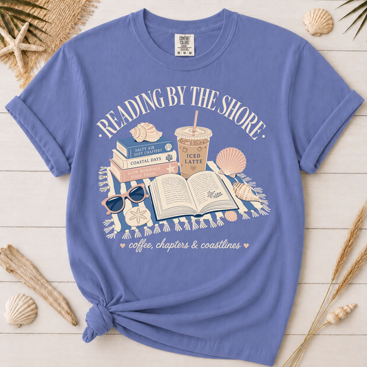 Reading by the Shore Graphic Tee