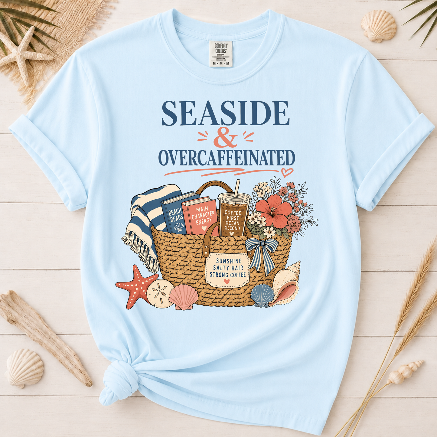 Seaside & Overcaffeinated Graphic Tee