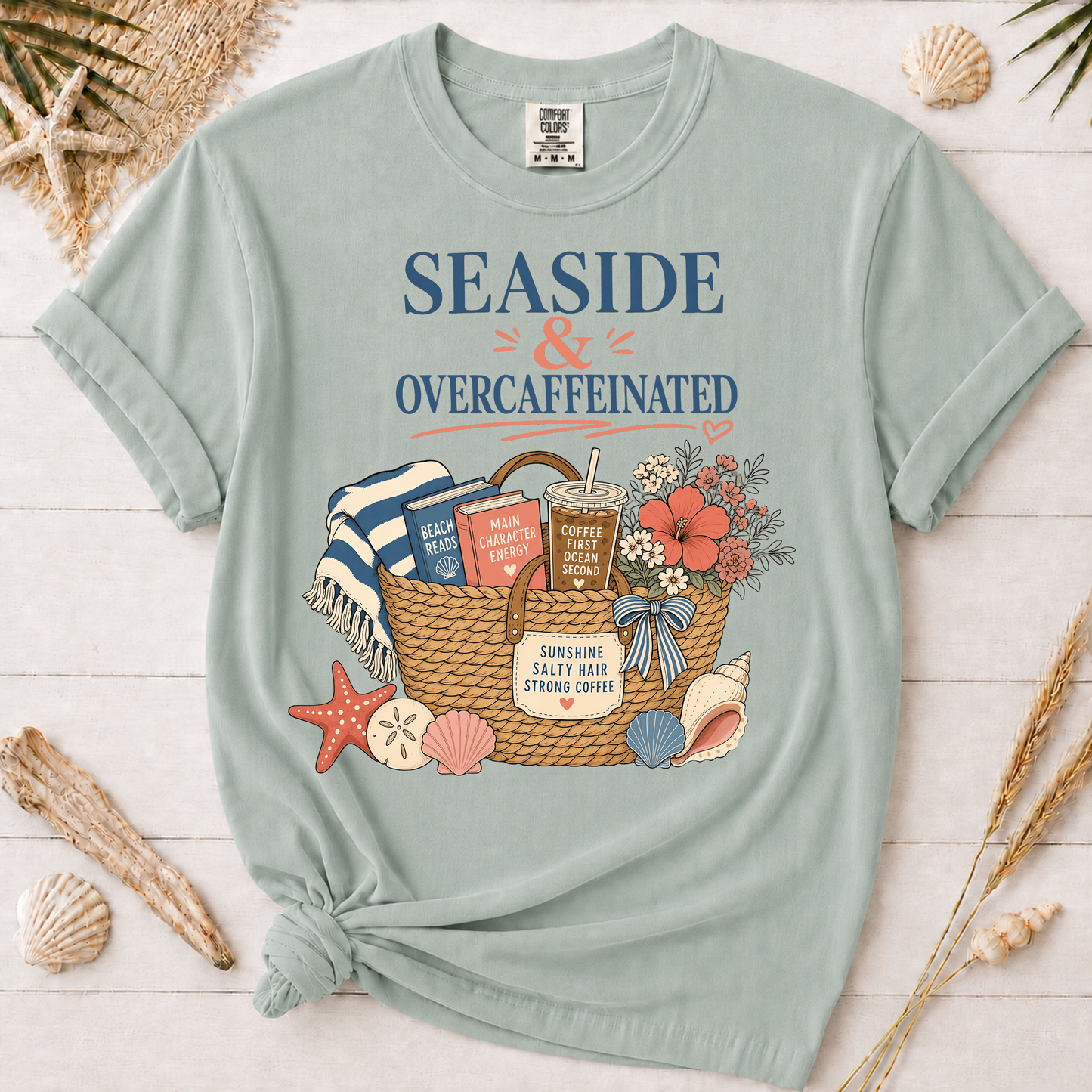 Seaside & Overcaffeinated Graphic Tee