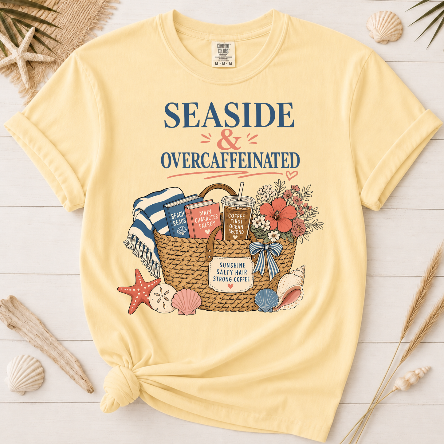 Seaside & Overcaffeinated Graphic Tee
